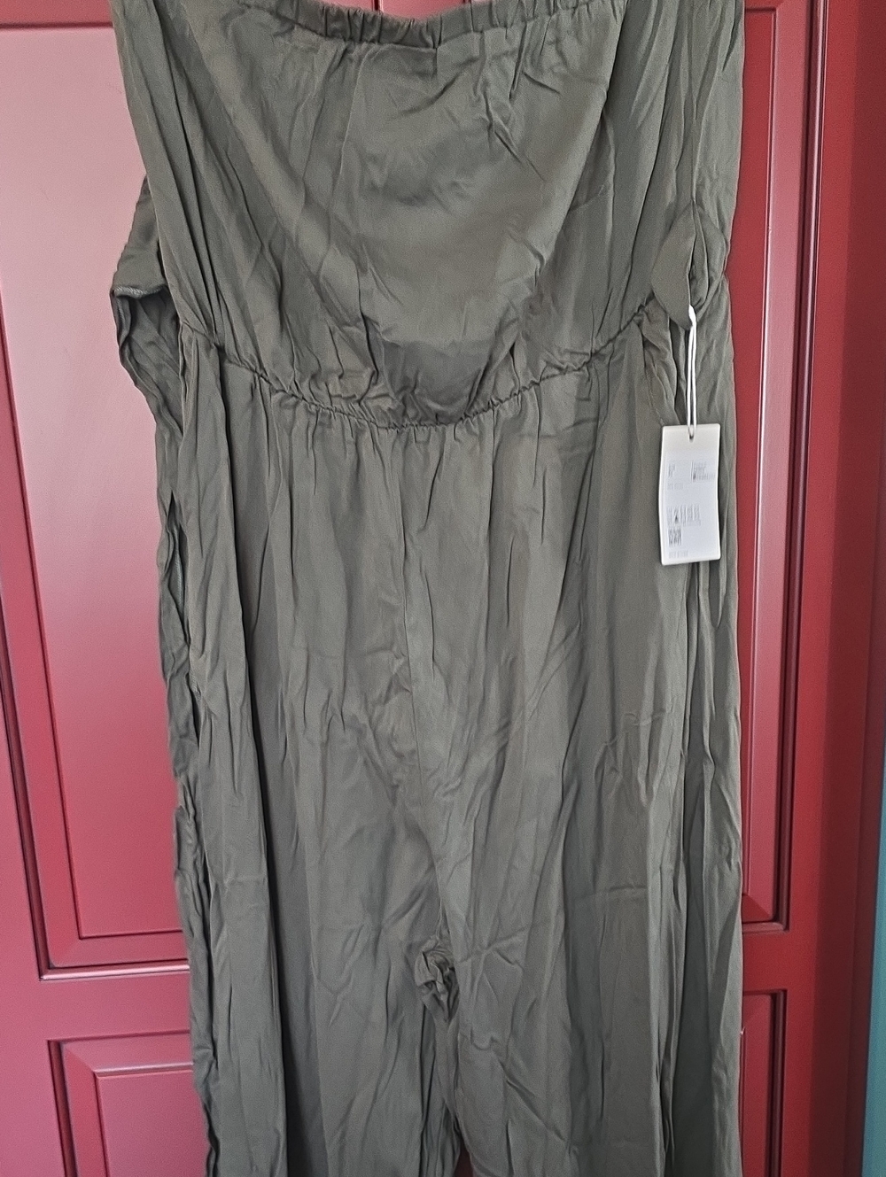 HALARA Olive Green Strapless Jumpsuit
